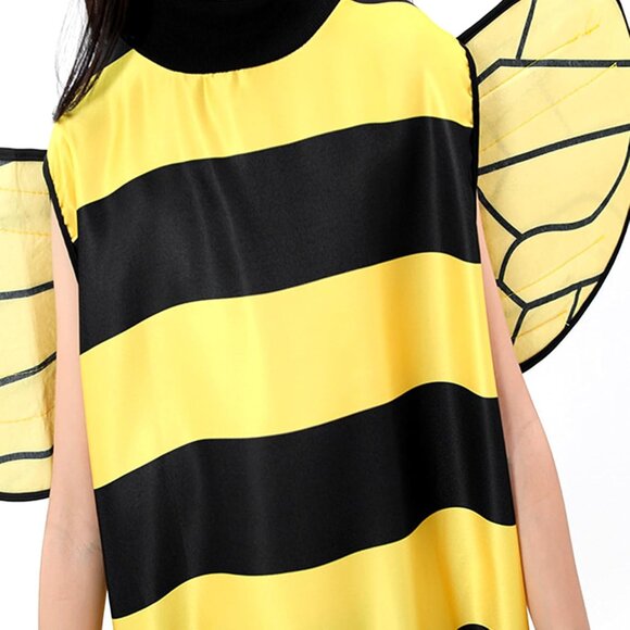 Bee Costume Kit Women Kids Halloween Wings Hat Stockings Parent-Child - Picture 6 of 7
